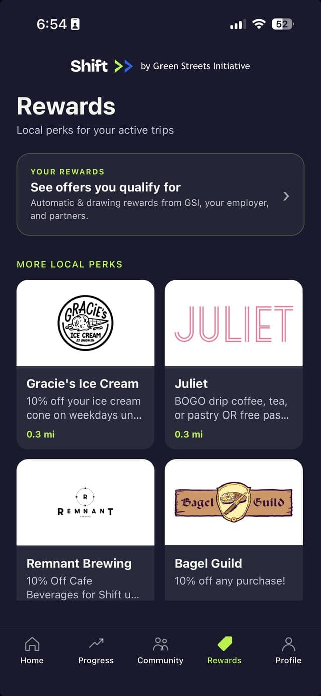 Shift rewards: local perks from Gracie's Ice Cream, Juliet, Remnant Brewing, Bagel Guild